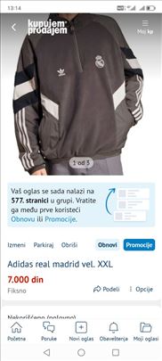Adidas real madrid vel. XXL