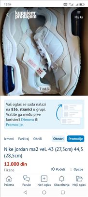 Nike jordan ma2 vel. 44,5 (28,5cm)