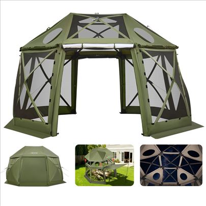 Pop Up Sator Sa Mrezom 3,96x3,96m Za 10-12 Osoba