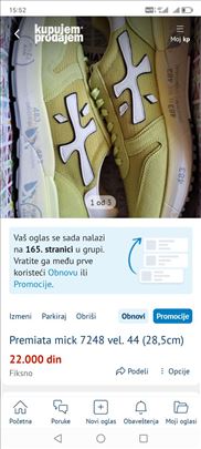 Premiata mick 7248 vel. 44 (28,5cm)