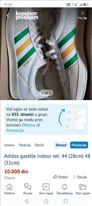 Adidas gazelle indoor vel. 44 (28cm)