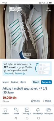 Adidas handball spezial vel. 47 1/3 (30,5cm)