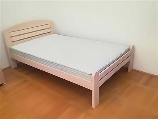 Krevet De lux beli bajc boja i dusek Memory fleks 