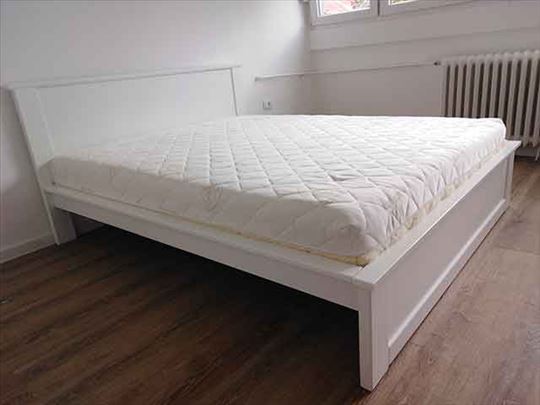 Krevet King u beloj boji i dusek Morfej 160x200