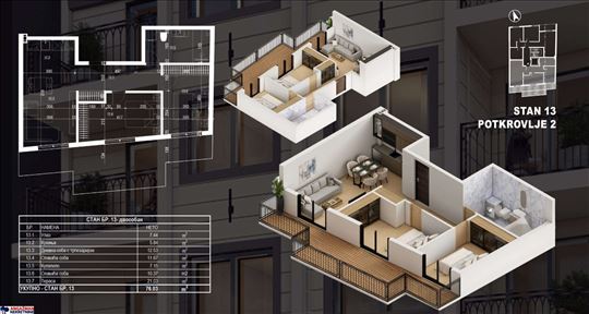 Lekino brdo - Veselina Masleše 76kvm