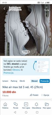 Nike air max ltd 3 vel. 45 (29cm)