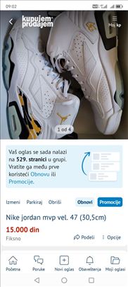 Nike jordan mvp vel. 47 (30,5cm)