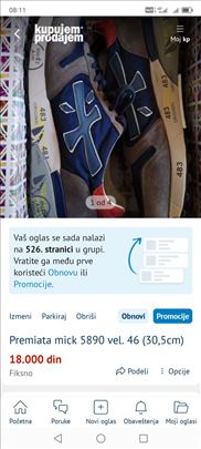 Premiata mick 5890 vel. 46 (30,5cm)