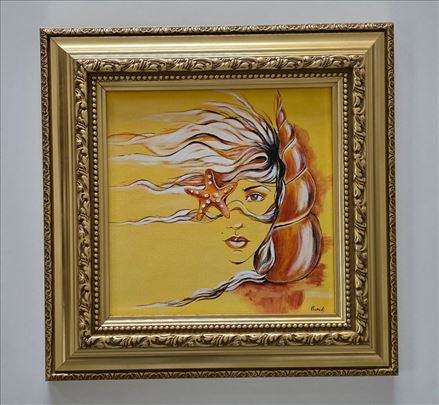 Slika - Sapat skoljke, akril na platnu.