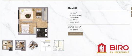 Stan,Novi Sad,Nova Detelinara,kv: 36.00, ID: 10128