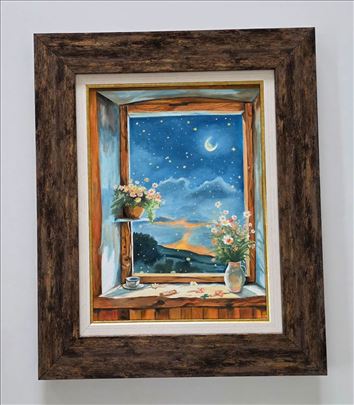 Ulje na platnu - Sapat zvezda, prelepa slika!