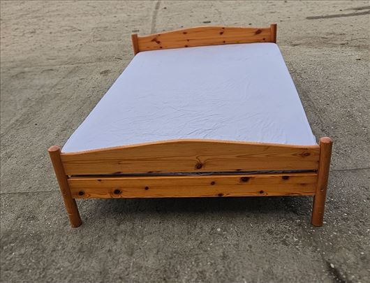 Bračni krevet 140×200 – puno drvo, sa dušekom