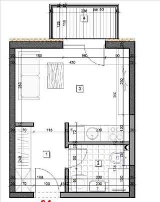 Garsonjera blizu parka Slatine