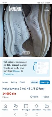 Hoka kawana 2 vel. 45 1/3 (29cm)