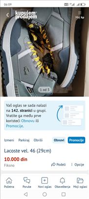 Lacoste vel. 46 (29cm)