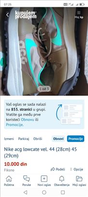 Nike acg lowcate vel. 45 (29cm)