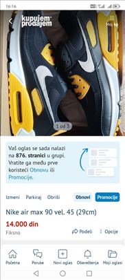 Nike air max 90 vel. 45 (29cm)