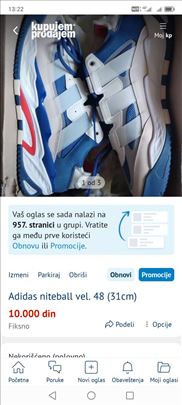 Adidas niteball vel. 48 (31cm)