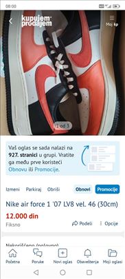 Nike air force 1 '07 LV8 vel. 46 (30cm)