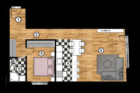 Novogradnja, dvosoban stan 56,25m2, Nova Pazova