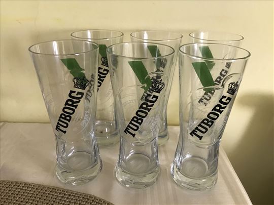 Case za pivo Tuborg 0,3l , set 6 casa 