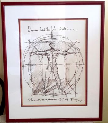 Crtež, Aljoša Josić, 1998, potpisan