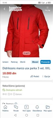 Didriksons marco usx parka 3 vel. XXL
