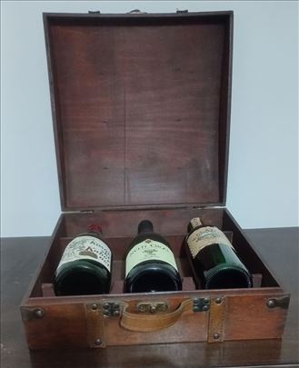 Drvena kutija za 3 flaše vina