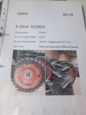 Iz uvoza razni uski tockovi za medjurednu obradu 