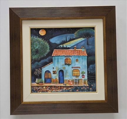 Slika - Noc u Toskani, akril na platnu. Prelepo!