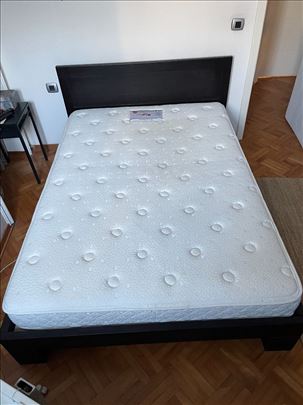 Bračni krevet -Monaco-puno drvo-parena bukva