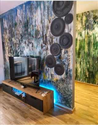 Trosoban namešten stan -Sajam kompleks 55m2-550e