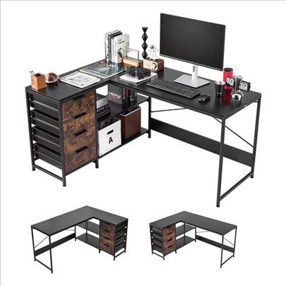 Gejmerski sto L oblika 1,5m, 68kg