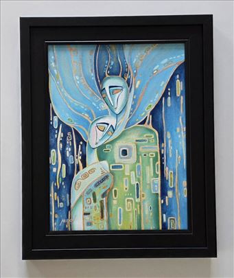 Ulje na platnu - Harmonija u plavom, prelepo!