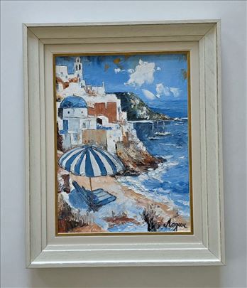 Ulje na platnu - Talas pod suncobranom