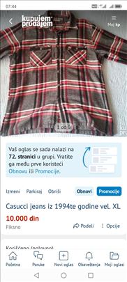 Casucci jeans iz 1994te godine vel. XL