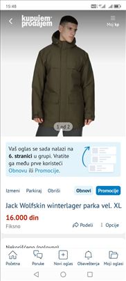 Jack Wolfskin winterlager parka vel. XL