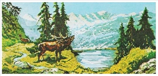 Komplet za Wiehler MORGENSTIMMUNG AM BERGSEE 82x41