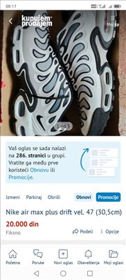 Nike air max plus drift vel. 47 (30,5cm)