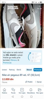 Nike air pegasus 89 vel. 47 (30,5cm)