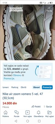 Nike air zoom vomero 5 vel. 47 (30,5cm)