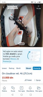 On cloudtrax vel. 46 (29,5cm)