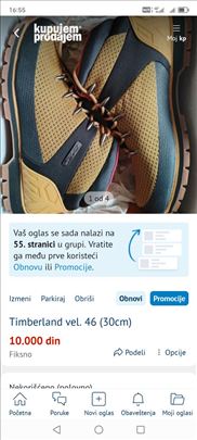 Timberland vel. 46 (30cm)