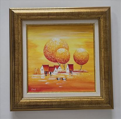 Zlatna tisina - akril na platnu. Prelepo!