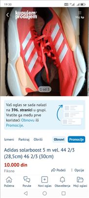 Adidas solarboost 5 m vel. 44 2/3 (28,5cm)