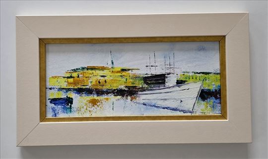 Ulje na platnu - Tisina pristanista, prelepo!