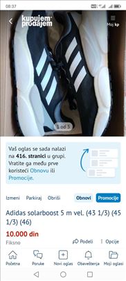 Adidas solarboost 5 m vel. 43 1/3 (27,5cm)