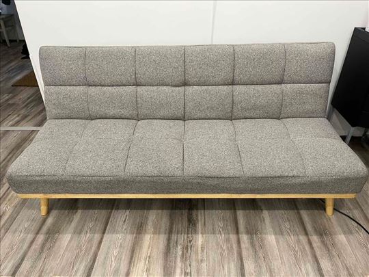 Kauč NEJEDE svetlo siva tkanina