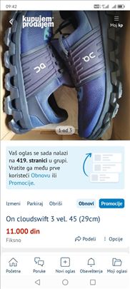 On cloudswift 3 vel. 45 (29cm)