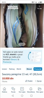 Saucony peregrine 13 vel. 47 (30,5cm)